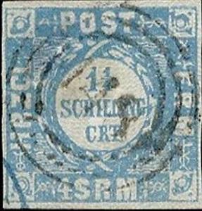 Stamp, Numerals, German States,  