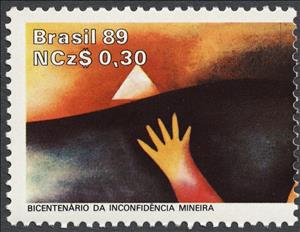 Stamp, 2º Century Inconfidencia Mineira, Brazil,  , Hands