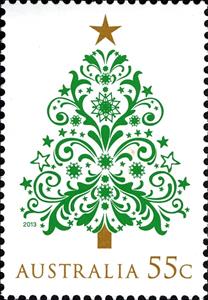 Stamp, Light Tree, Australia,  , Trees, Christmas