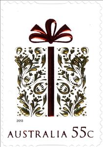 Stamp, Dark Present, Australia,  , Christmas, Presents / Gifts