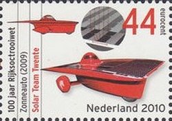 Stamp, Solar automobile, Solar Team Twente 2009, Netherlands,  , Vehicles, Cars, Energy, Inventions, Energy Conservation