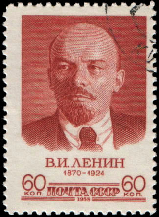 Портрет В. И. Ленина (по фотографии П. Оцупа 16.10 1918)