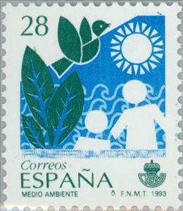 Stamp, Environment, Spain,  , Environment Protection