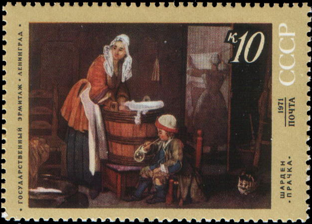"Жан Батист Симеон Шарден (1699-1779), Франция. "Прачка" (ок. 1737)"