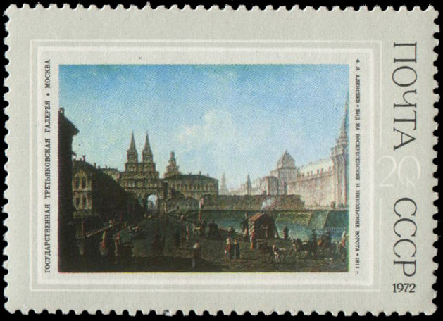 "Ф. Я. Алексеев (род. между 1753-1755 - ум. 1824) . "Вид на Воскресенские и Никольские ворота" (1811)"