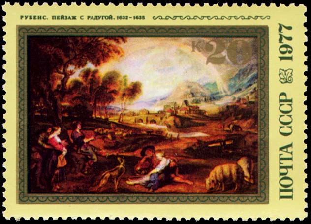 "П. Рубенс. "Пейзаж с радугой". 1632-1635 гг."