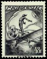 Stamp, "The Ghost of Flying", Hungary,  , Aircrafts