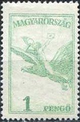 Postrider on mythical bird Turul