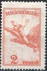 Postrider on mythical bird Turul