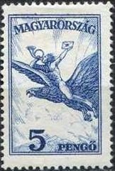 Postrider on mythical bird Turul