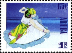 Stamp, Caribbean Dresses, Aruba,  