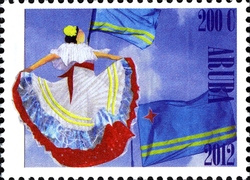Stamp, Caribbean Dresses, Aruba,  
