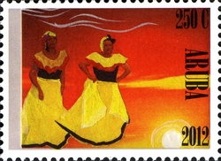 Stamp, Caribbean Dresses, Aruba,  