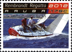 Stamp, Rembrandt Regatta, Aruba,  