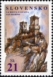 Joint issue with Republic of San Marino - La Rocca o Guaita