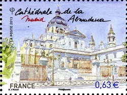 Stamp, European Capital Cities - Madrid, France,  