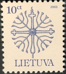 Stamp, Forged tops of Monuments, Lithuania,  