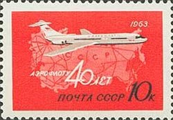 IL-62 jetliner