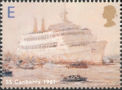 Stamp, Ocean Liners - Stately Queens of the Sea - SS Canberra 1961, United Kingdom of Great Britain & Northern Ireland,  