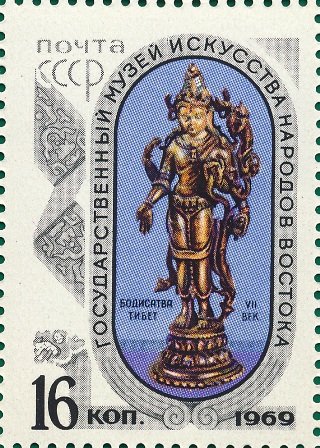 Statuette of god Bodisatva (Tibet, 7th c.)