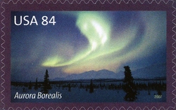 Stamp, International Polar Year 2007-2008 - Aurora Borealis, United States of America,  