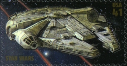 Stamp, Star Wars - Millennium Falcon, United States of America,  