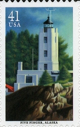 Pacific Lighthouses - Five Finger. Alaska