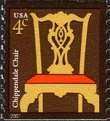 Stamp, Chippendale Chair 10K, United States of America,  