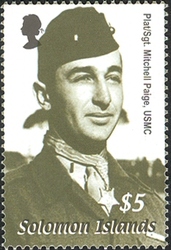 60th Anniversary of Battle of Guadalcanal - Medal of Honour - Plat/Sgt. Mitchell Paige