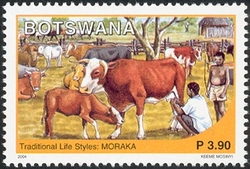 Stamp, Traditional Life Style of Botswana, Botswana,  