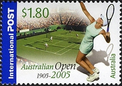 Stamp, Centenary of the Australian Open Tennis, Australia,  