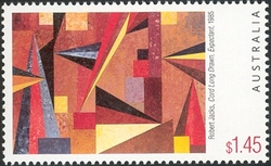 Australian Painting - Robert Jacks 'Cord Long Drawn. Expectant' 1985