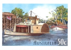 Stamp, 150th Anniversary of Murray River Shipping - Adelaide, Australia,  