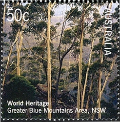 World Heritage joint issue Australia - UK - Greater Blue Mountains Area. NSW