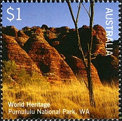 World Heritage joint issue Australia - UK - Purnululu National Park. Western Australia