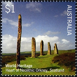 World Heritage joint issue Australia - UK - Heart of Neolithic Orkney. Scotland