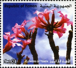 Stamp, Flowers of Yemen, Yemen, Kingdom,  