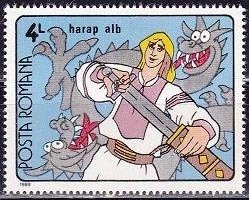 Stamp, Harap Alb, Romania,  