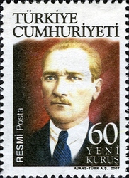 Official Postage stamps on the theme of Atatürk
