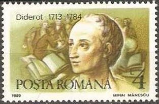 Stamp, PHILEXFRANCE '89 - Denis Didrot, Romania,  , Philatelic Exhibitions