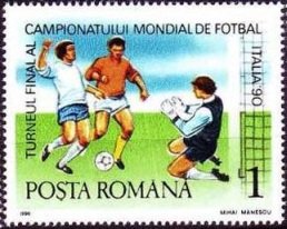 Stamp, England - Netherlands, Romania,  , Sport, Football (Soccer)