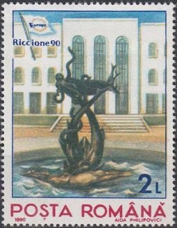 Stamp, Riccione '90, Romania,  