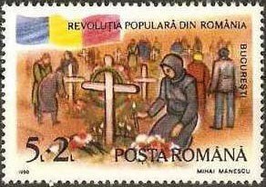 Stamp, Bucharest, Romania,  , Flags, Revolutions