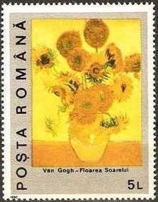 Vase with Fourteen Sunflowers