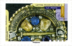 Stamp, Gothic Art, France,  