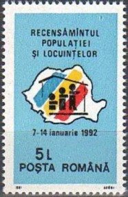Stamp, Census, Romania,  , Census of Population