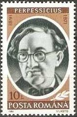 Stamp, Perpessicius, Romania,  