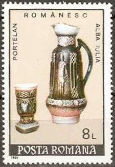 Stamp, Porcelain, Romania,  