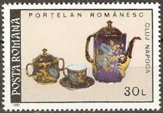 Stamp, Porcelain, Romania,  