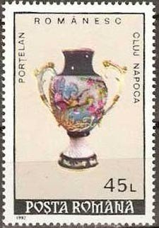 Stamp, Porcelain, Romania,  